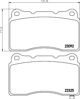 HELLA PAGID 8db355006601 -  Комплект тормозных колодок, дисковый тормоз
